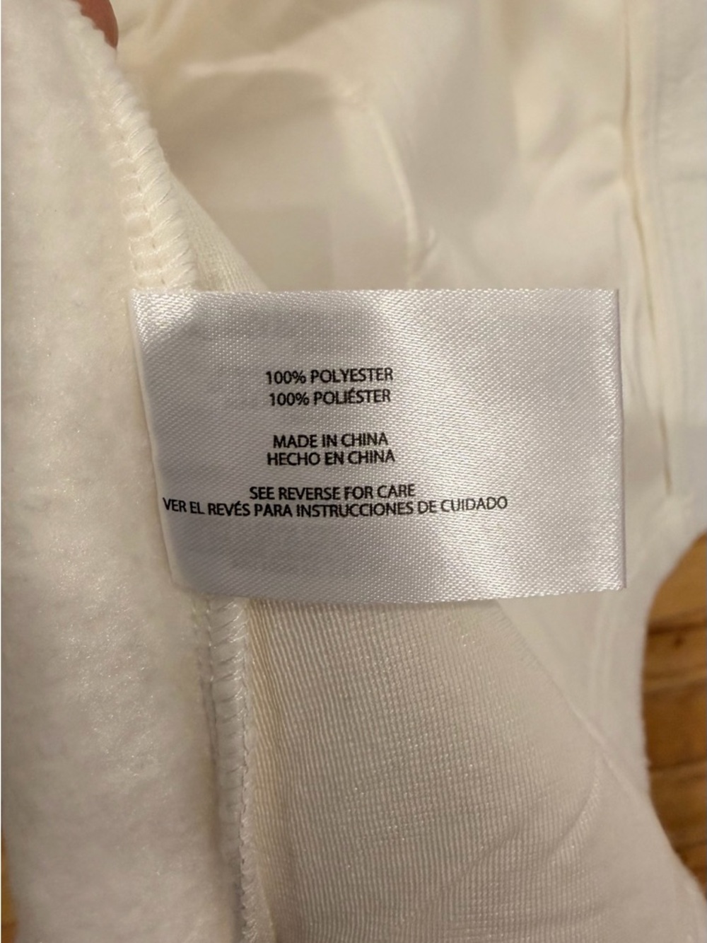 Eddie Bauer Cream Quilted / Fleece Full Zip Jacket Cream - Picture 10 of 12